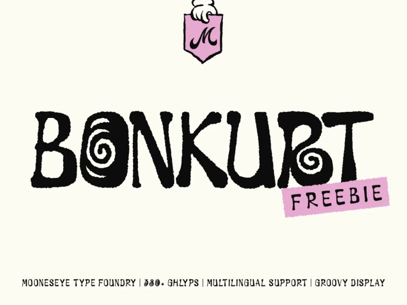 클래식과 개성이 공존하는 사이키델릭 폰트, Bonkurt