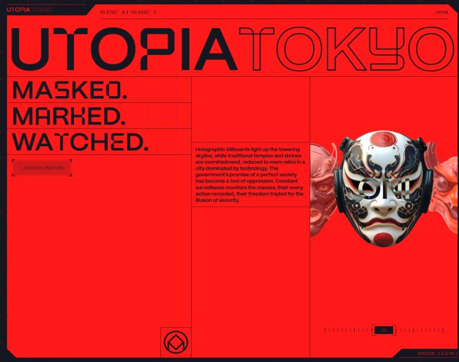 가면 뒤에 숨겨진 미래의 도쿄 - Utopia Tokyo