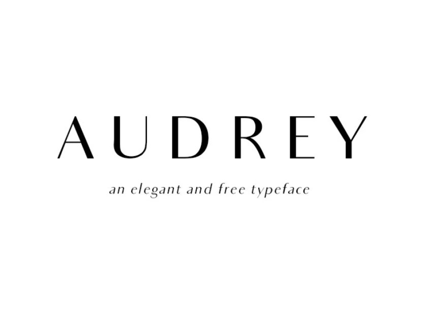 우아한 패션 감성의 폰트, Audrey
