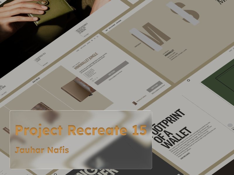 웹사이트 프로젝트 리크리에이트(Website Project Recreate)